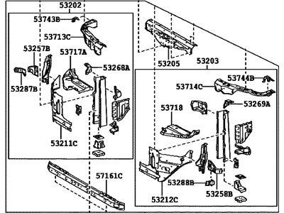 Lexus 53201-60270 Support Sub-Assy, Radiator