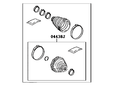 Lexus 04428-78011 Boot Kit, FR Drive S