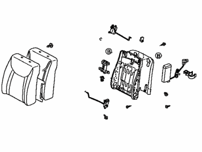 Lexus 71440-50C40-C2 Back Assy, Front Seat, LH(For Separate Type)