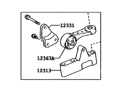 Lexus 12309-31020 Rod Sub-Assy, Engine Moving Control