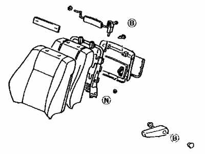 Lexus 71430-6A520-B0 Back Assy, Front Seat, RH(For Separate Type)