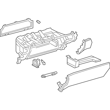 Lexus 55550-76040-C0 Door Assembly Glove Com