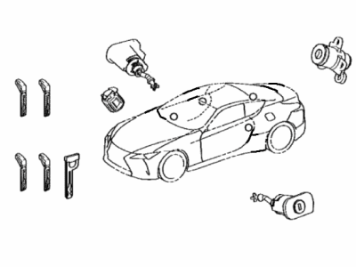 Lexus 69005-11070 Cylinder & Key Set