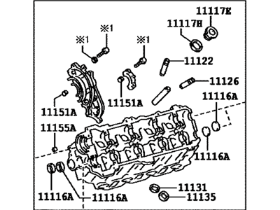 Lexus 11102-59025 Head, Cylinder, LH