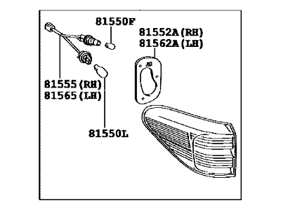 Lexus 81560-0E020 Lamp Assy, Rear Combination, LH