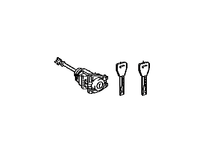 Lexus 69052-60302 Door Lock Cylinder & Key Set, Left