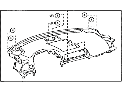 Lexus 55302-76060-C0 Panel Sub-Assy, Instrument