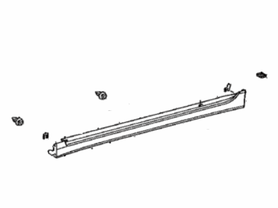 Lexus 75860-75020-B3 Moulding Assy, Body Rocker Panel, LH