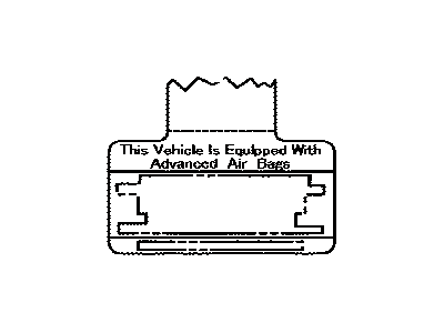 Lexus 74599-48020 Label, Driver & Pass Air Bag Caution