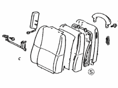 Lexus 71430-24550-D0 Back Assy, Front Seat, RH(For Separate Type)