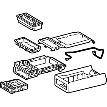 Lexus 72860-30760-B1 Box Assy, Rear Seat Center Armrest