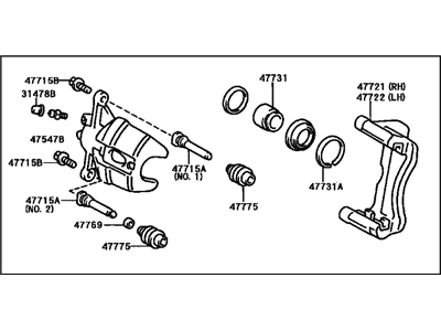 Lexus 47750-33120 Driver Disc Brake Cylinder Assembly