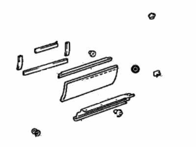 Lexus 75076-50031-A0 Moulding Sub-Assy, Rear Door, Outside LH