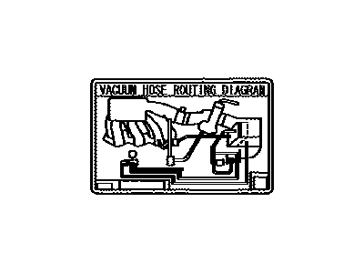 Lexus 17792-20260 Label, Engine Vacuum Hose Information