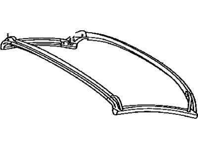 Lexus 63252-53010 Weatherstrip, Removable Roof, Rear