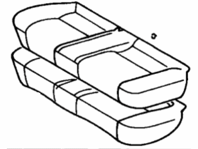 Lexus 71460-33210-A3 Cushion Assy, Rear Seat (For Bench Type)