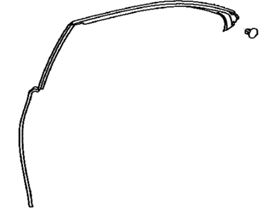 Lexus 67888-50060 Weatherstrip, Rear Door, No.2 LH