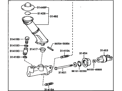 Lexus 31410-24060 Cylinder Assy, Clutch Master