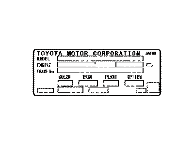 Lexus 74514-48020 Label, Certification