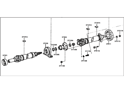 Lexus 37100-24360 Shaft Assy, Propeller W/Center Bearing