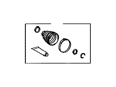 Lexus 04439-0T012 Boot Kit, Rear Drive Shaft