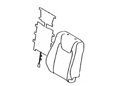 Lexus 71074-0E040-A1 Front Seat Back Cover, Left (For Separate Type)