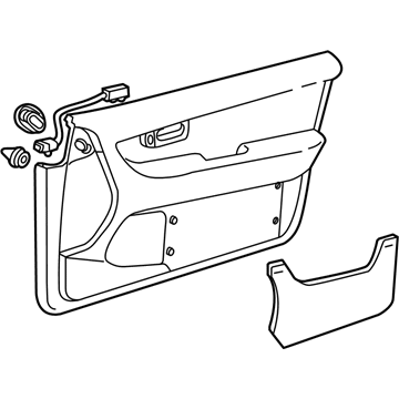 Lexus 67620-50372-B0 Board Sub-Assy, Front Door Trim, LH