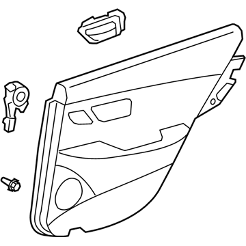 Lexus 67630-33A00-C1 Board Sub-Assy, Rear Door Trim, RH