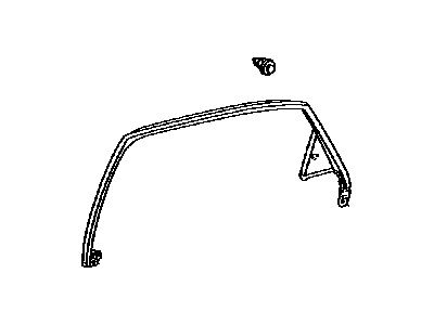 Lexus 67673-0E020 Garnish, Rear Door Frame, RH