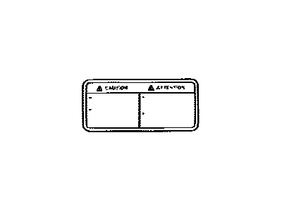 Lexus 74584-60030 Label, Towing Caution