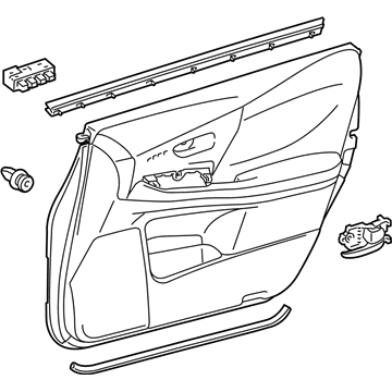 Lexus 67610-75010-C2 Board Sub-Assy, Front Door Trim, RH