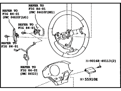 Lexus 45100-53450-C5 Steering Wheel Assembly