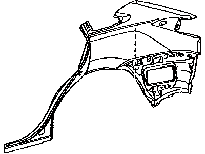 Lexus 61611-48100 Panel, Quarter, RH