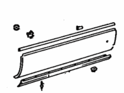 Lexus 75071-50020-E0 Moulding Sub-Assy, Front Door, Outside RH