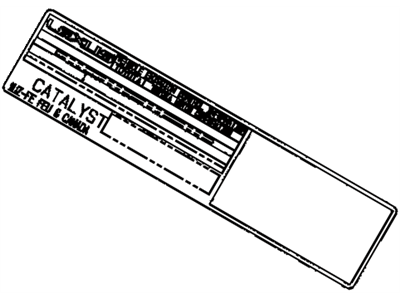 Lexus 11298-50090 Plate, Emission Control Information