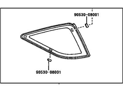 Lexus 62720-48050 Window Assy, Quarter, LH