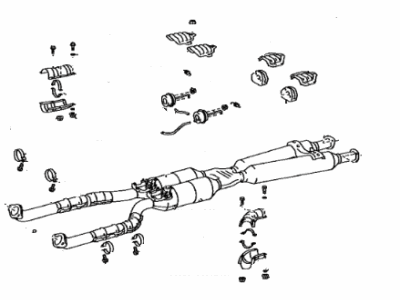 Lexus 17410-38250 Front Exhaust Pipe Assembly