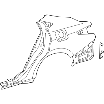 Lexus 61602-06390 Panel Sub-Assembly, QUAR