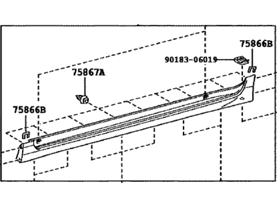 Lexus 75860-76010-E3 MOULDING Assembly, Body