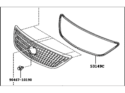 Lexus 53101-48221 Grille Sub-Assy, Radiator