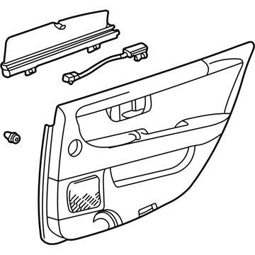 Lexus 67630-50550-B1 Board Sub-Assy, Rear Door Trim, RH