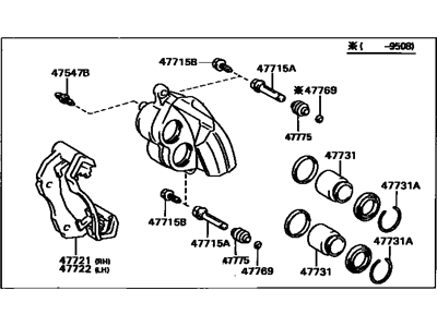 Lexus 47750-30233 Driver Disc Brake Cylinder Assembly