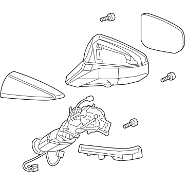Lexus 87910-76280-B0 Mirror Assembly, Outer R