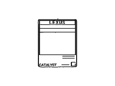 Lexus 11298-38660 Label, Emission Control