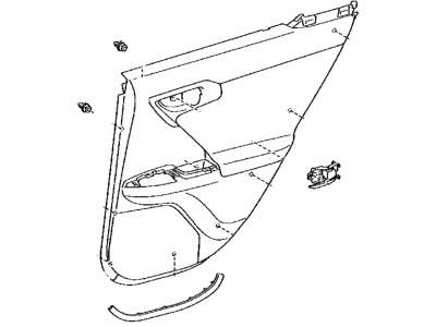 Lexus 67640-76161-43 Panel Assembly, Rear Door