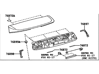 Lexus 76085-60100-C1 Spoiler Sub-Assy, Rear