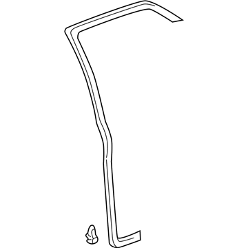 Lexus 67872-48010 Weatherstrip, Rear Door, LH