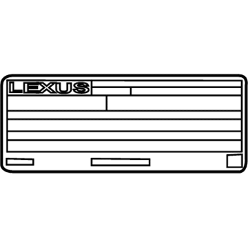 Lexus 11298-70060 Label, Emission Cont