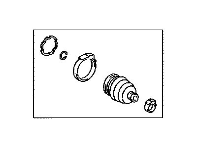 Lexus 04437-24031 Boot Kit, Rear Drive Shaft Inboard Joint