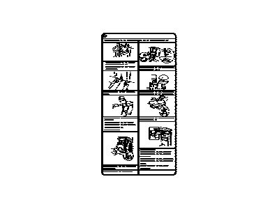 Lexus 74544-60170 Label, Rear NO.2 Seat Information